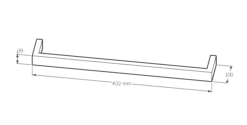Thumbnail: JHTW-S2 Heated Towel Rail 1 Bar 632mm Chrome