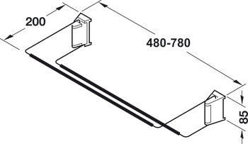 Thumbnail: Hafele Shoe Rack, Continuously Adjustable
