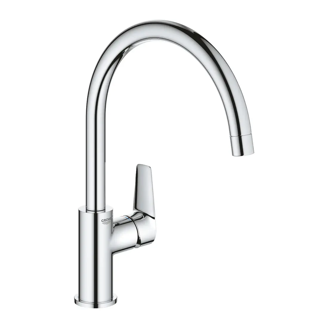 Grohe Bauedge New Gooseneck Kitchen Mixer Chrome