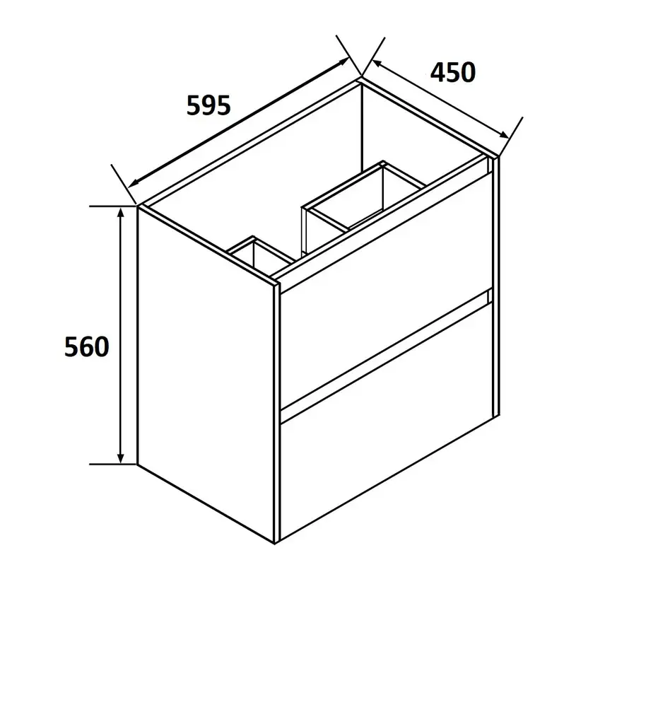 Thumbnail: Aura Wall Hung Vanity 600mm 750mm 900mm