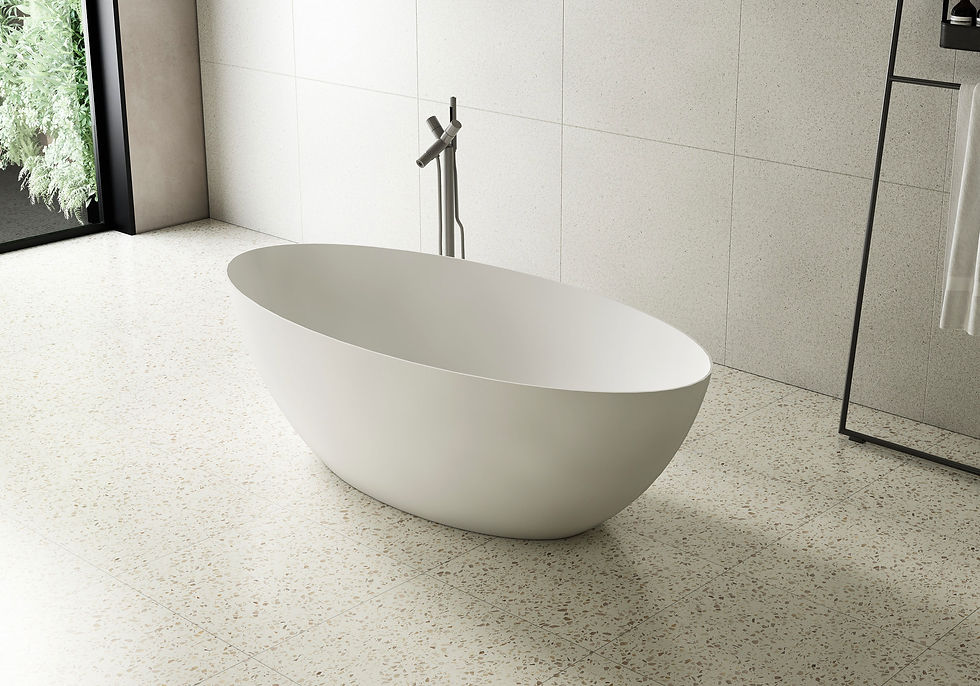 Composite Stone Freestanding Bath 1700mm Matte White