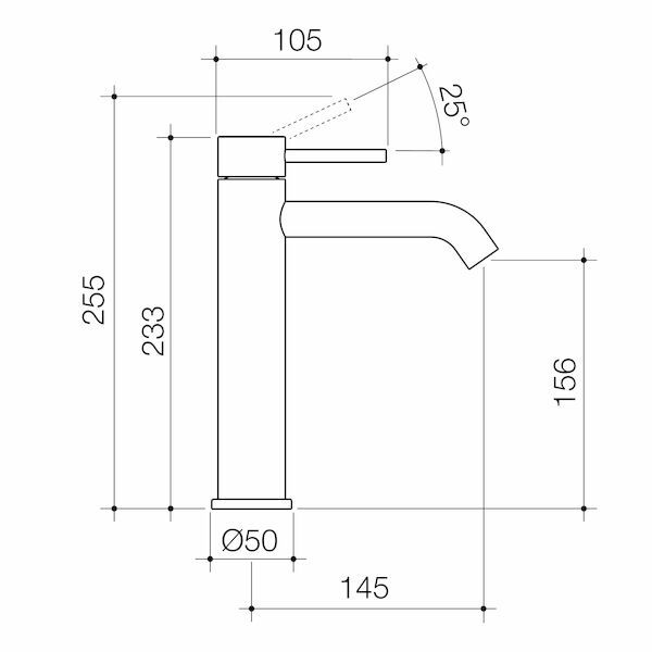 Thumbnail: Caroma Liano II Mid Tower Basin Mixer- Lead Free
