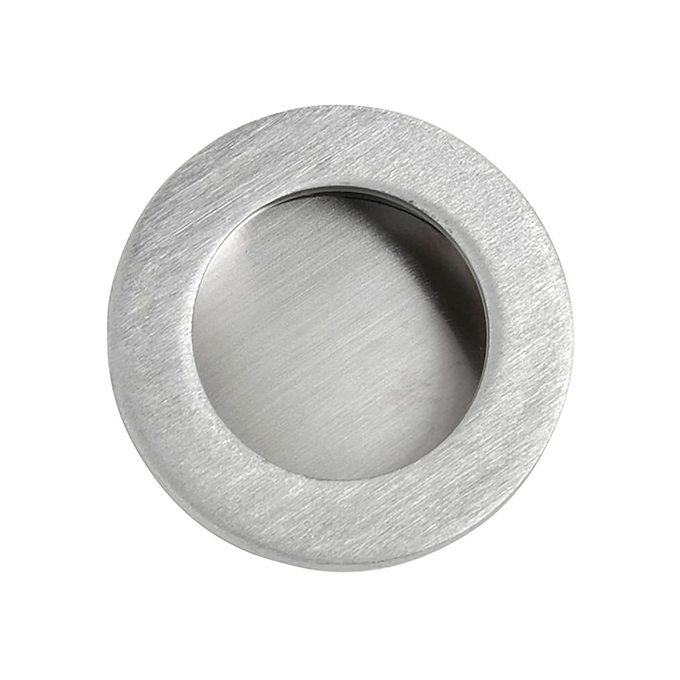 Miles Nelson Round Flush Finger Pull 40mm Satin Chrome