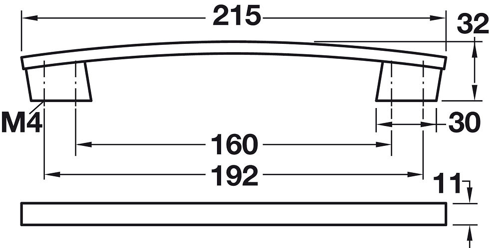 Thumbnail: Hafele Furniture Handle H1345
