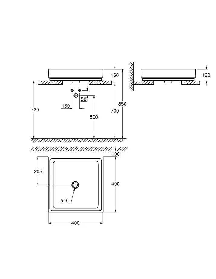 Thumbnail: Grohe Cube Ceramic Vessel Basin 40 -NTH