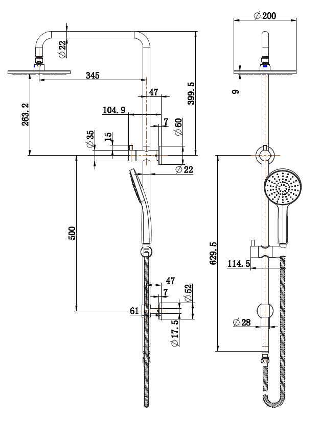 Thumbnail: Modern National Star Project Shower Column Set