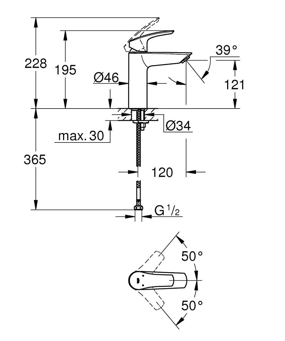 Thumbnail: Grohe Eurosmart New Basin Mixer Medium Chrome