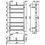 Thumbnail: Elementi Calora Heated Towel Rail Ladder 7 Bar 450x122x800mm