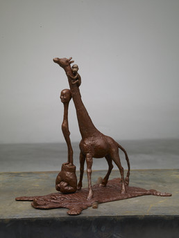 s_8.鹿鼎 The Deer and the Cauldron 42x32x43.5cm 铜本色 Copper Color 2014.ti