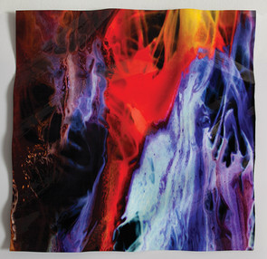 _Visual Poetry Sculpture, 68x68cm, mixed media on stainless steel, 2016.jpg