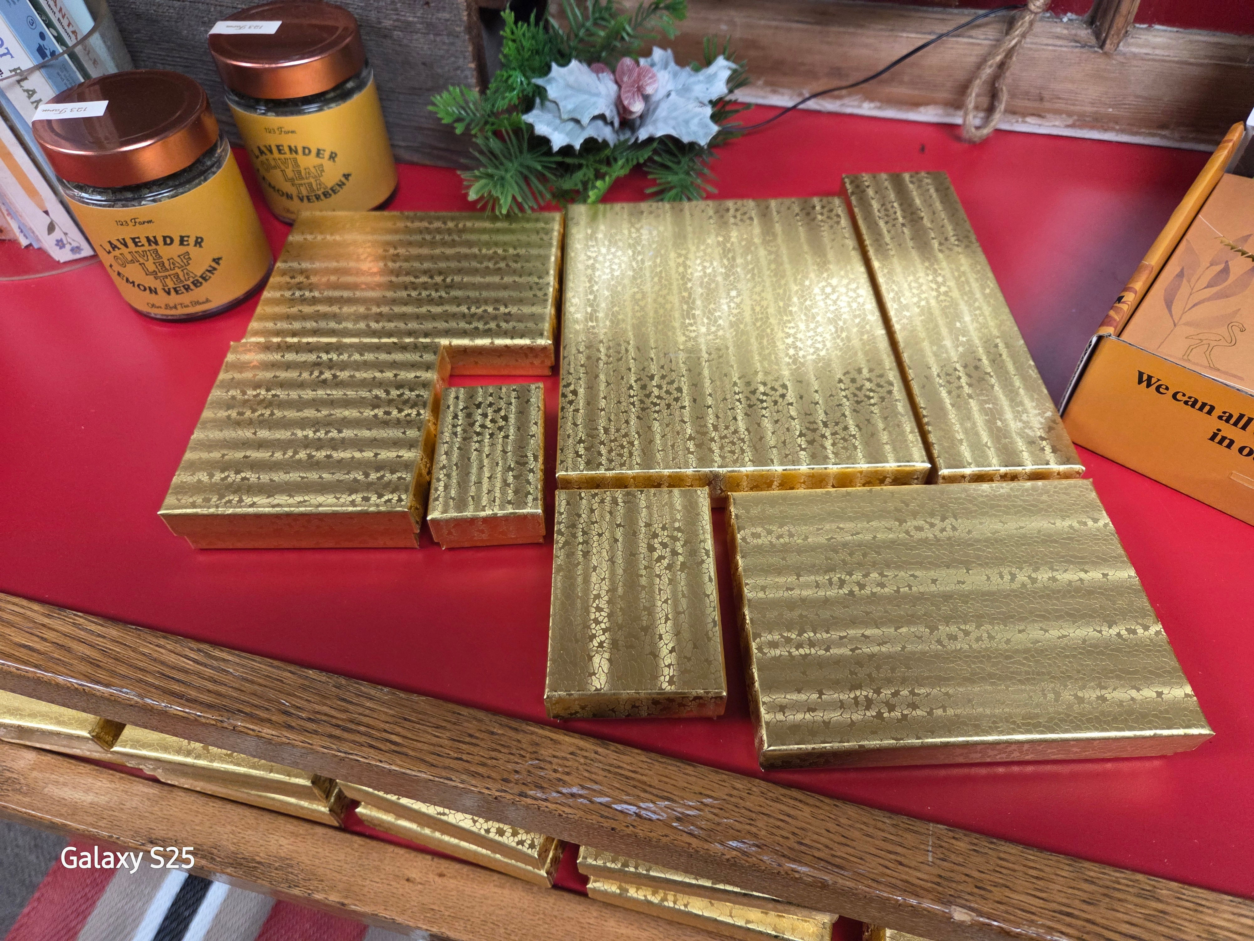 Textured Gold Gift / Jewelry Boxes