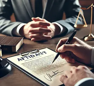 DALL·E 2024-08-26 03.03.49 - A professional image representing Court Procedure Affidavit N