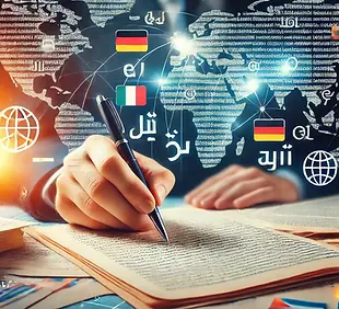 DALL·E 2024-08-26 02.12.02 - A professional image representing Multilingual Translation Se