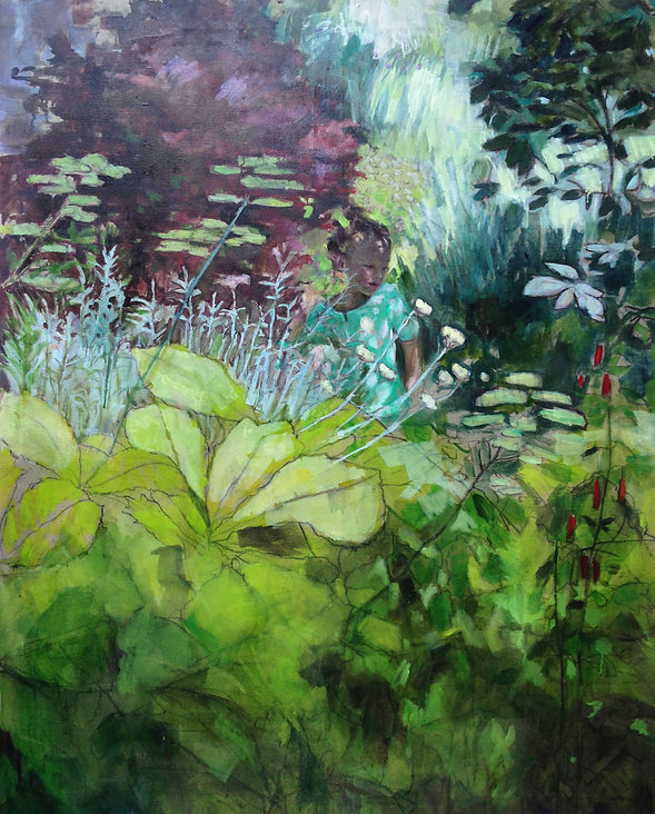 les herbes folles 2, 162 x 130 cm, huile
