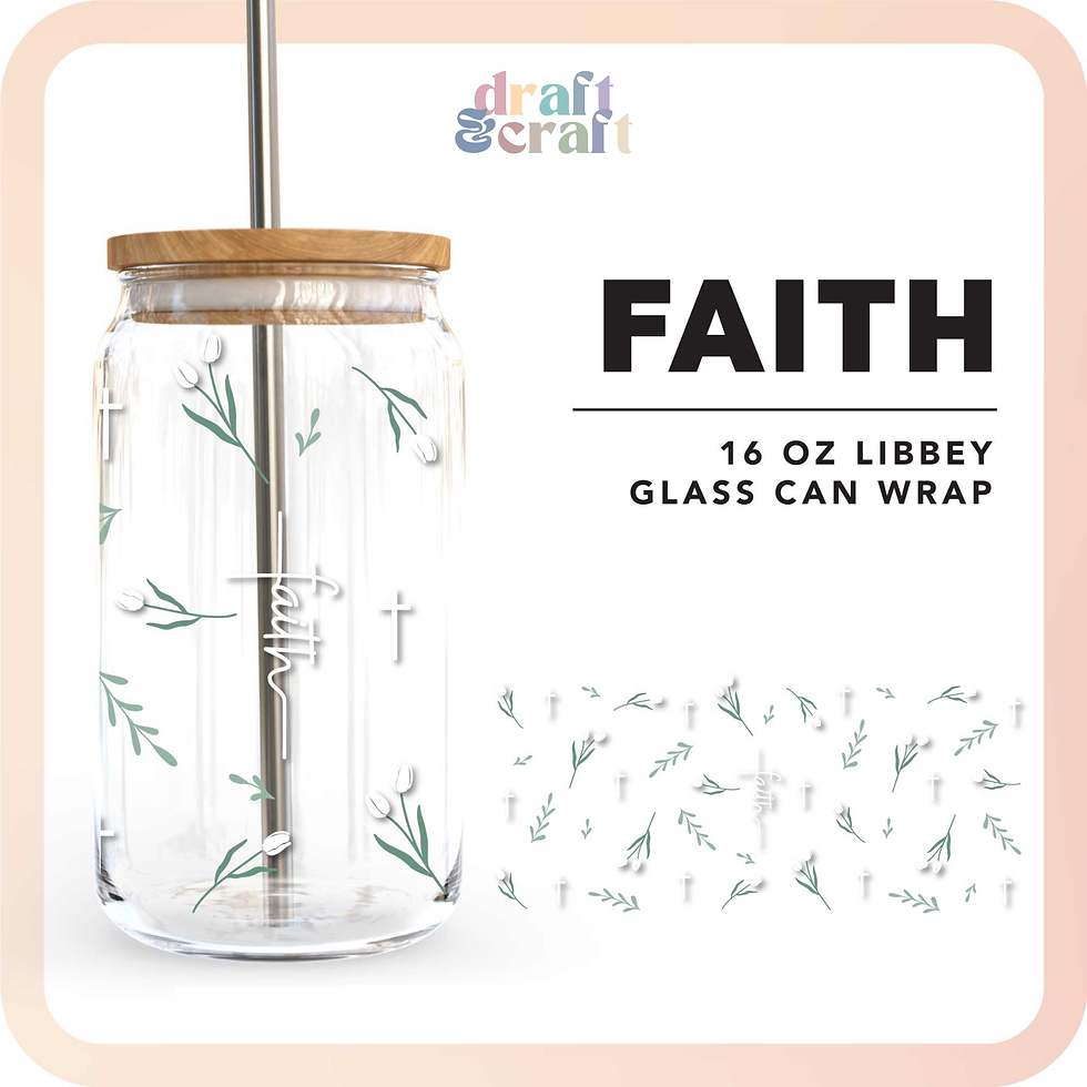Faith Glass Cup: Clear 16oz