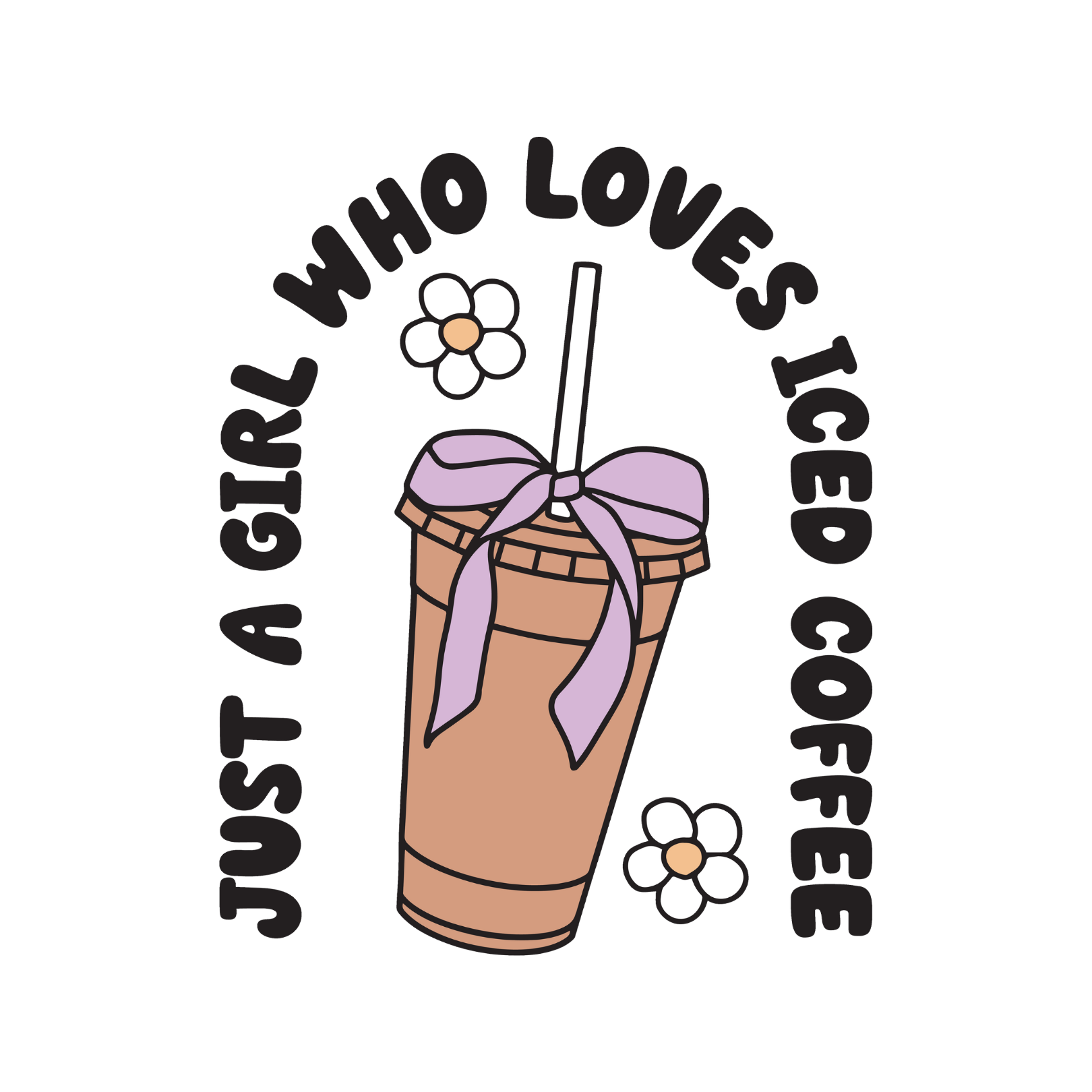 Just a Girl Who Loves Iced Coffee Sticker