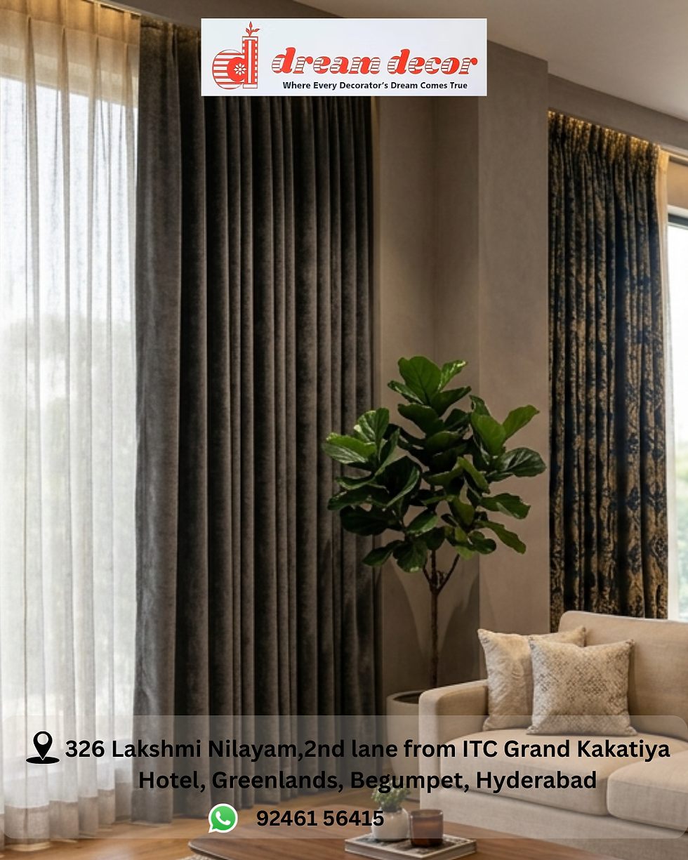 Modern Curtain Designs for Bedroom & Living Room Near Me in Hyderabad – Visit the Best Curtain Showroom