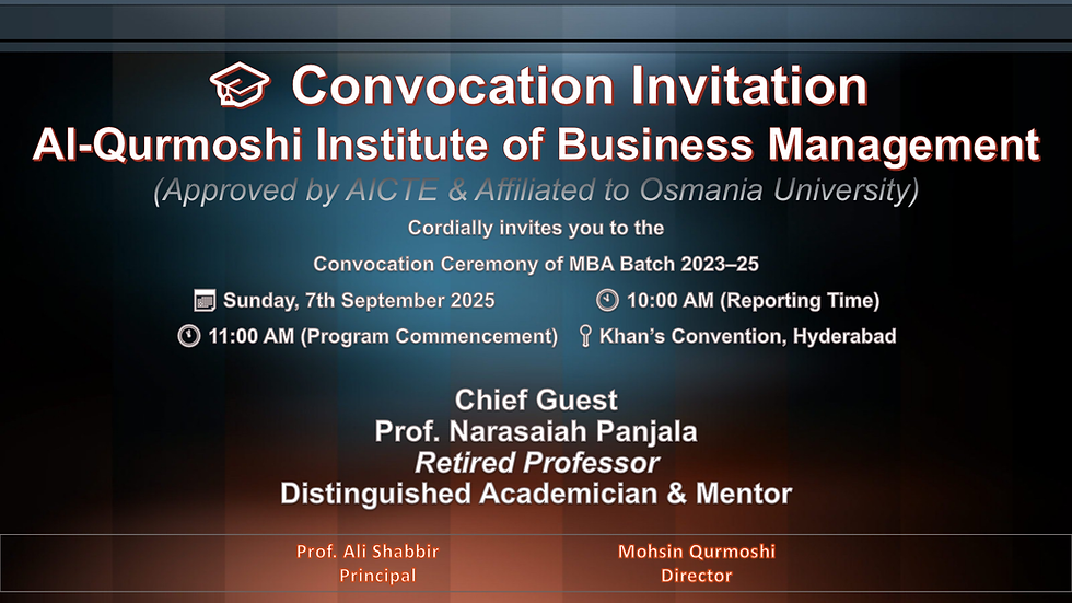 🎓 Convocation Ceremony 2025 – Al-Qurmoshi Institute of Business Management