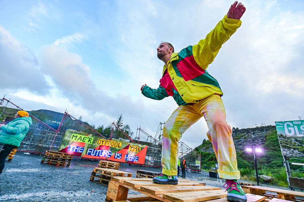 Justin Melluish in live finale at Blaenau Ffestiniog. Photo by Kirsten McTernan