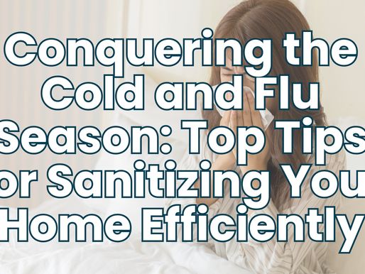 Conquering the Cold and Flu Season: Top Tips for Sanitizing Your Home Efficiently