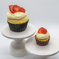 Strawberry White Truffle Cupcake