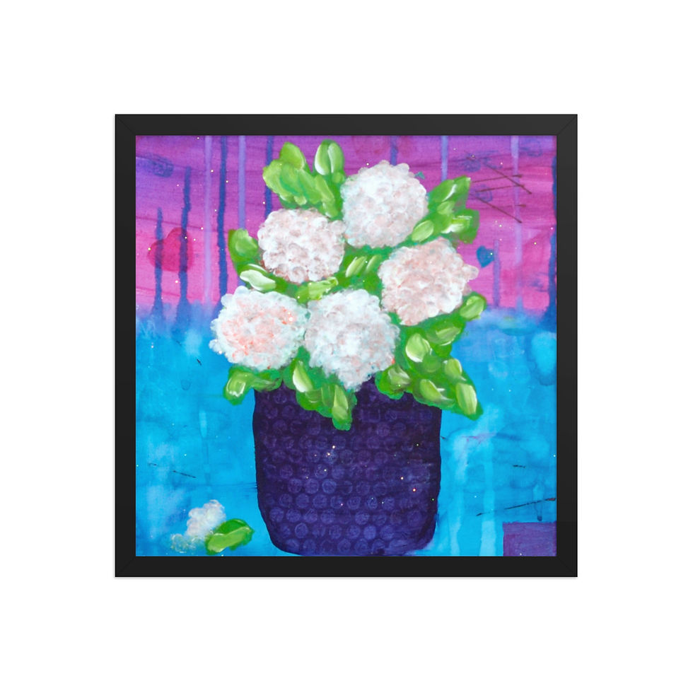 Thumbnail: Painting of white carnations in purple vase