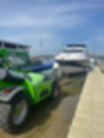 Sunseeker Manhattan 50 on the Slipway