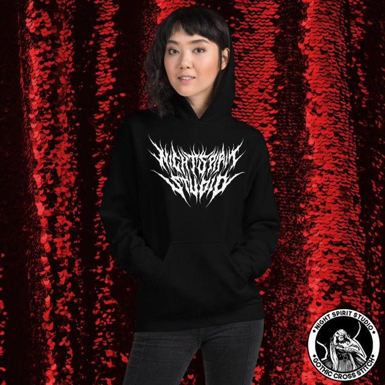 Thumbnail: Night Spirit Studio Black Metal Logo Hoodie