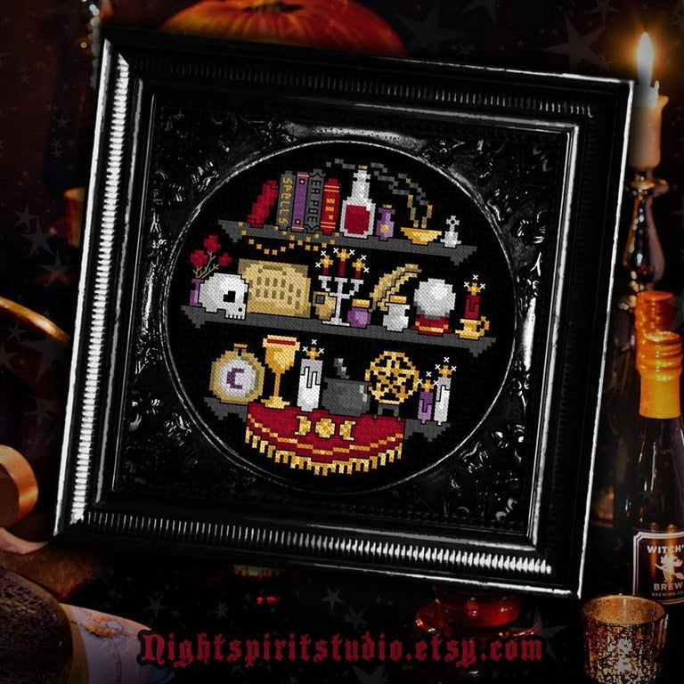 Thumbnail: Witchcraft Supply - Stitch Witch - Gothic Cross Stitch Pattern