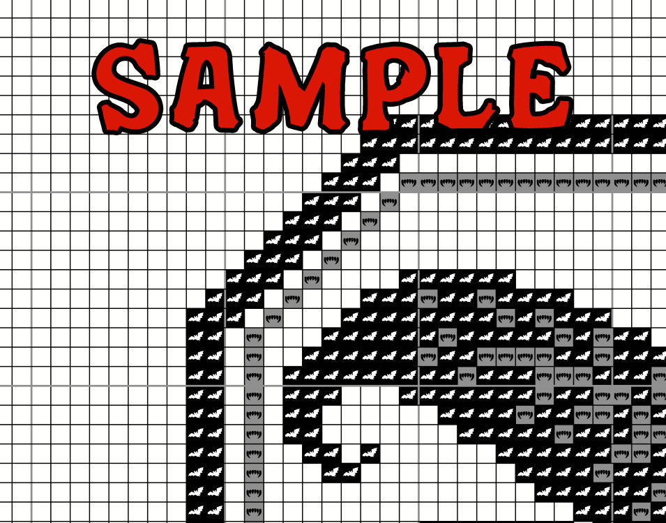 Thumbnail: Victorian Vampire's Kiss - 2 Versions - Gothic Cross Stitch Pattern