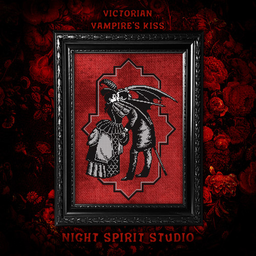 【サイン入り】 VAMPIRE 原型/RANDY LAMBERT ガレージキット Victorian Vampire's Kiss - 2 Versions - Gothic Cross Stitch