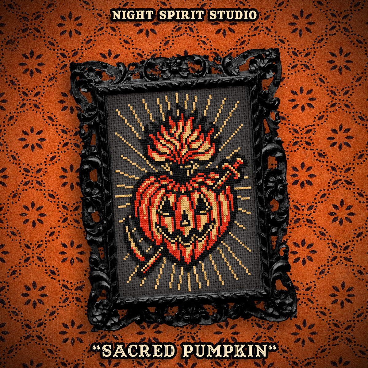 Sacred Pumpkin - Gothic Cross Stitch Pattern