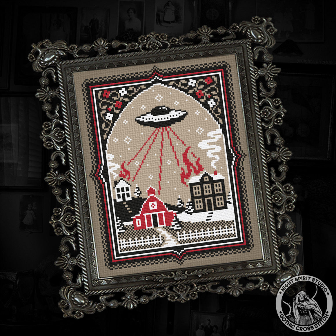 Unexpected Visitors | Gothic Cross Stitch Pattern