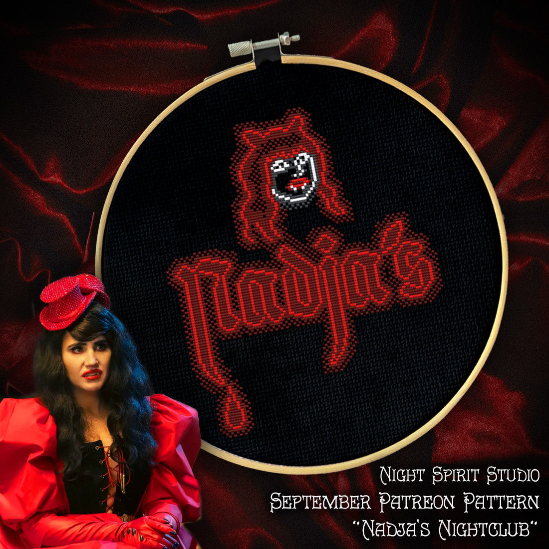 Nadja's Nightclub | Gothic Cross Stitch Pattern