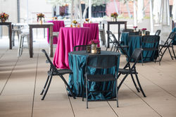 Colorful florals on decorative tables