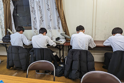 高校推薦入試直前の学習の様子