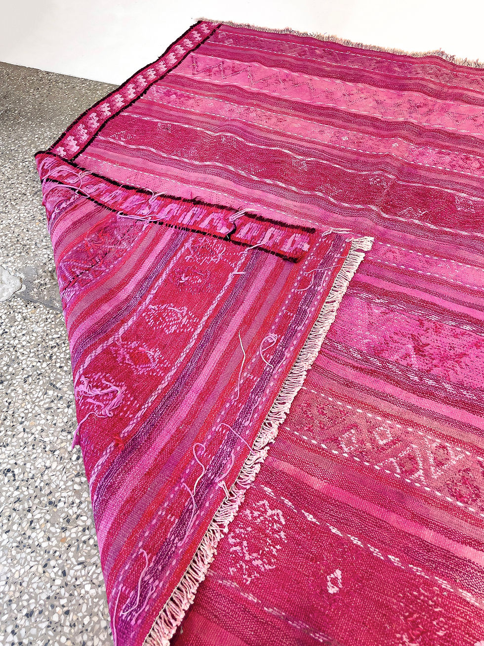 Thumbnail: Handmade Persian Rug, Pink Vintage Rug