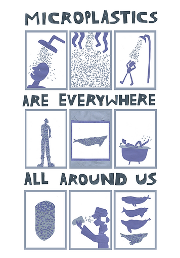 Microplastic Collage - Coco The illustrator