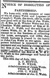 Webb Dissolution 8-4-1904.png