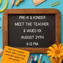 Incoming Pre-K and Kindergarten students!
