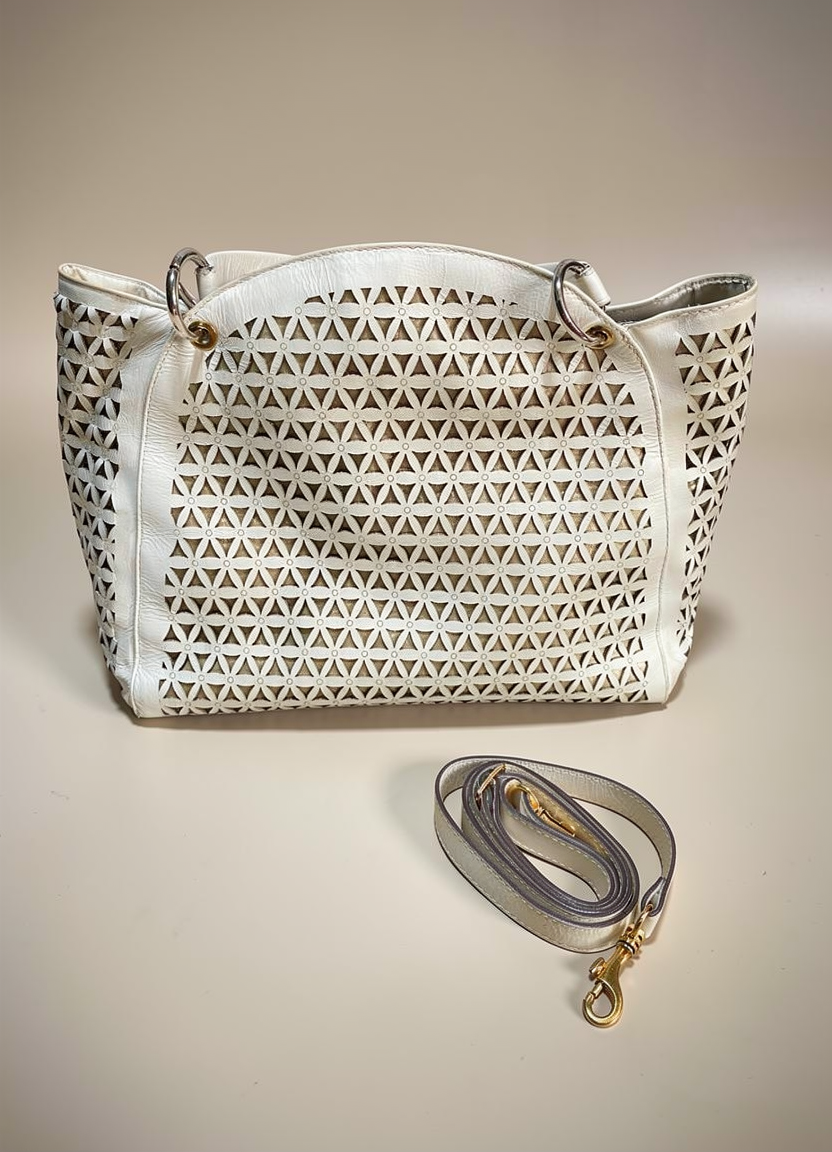 Miniatura: BOLSA BRANCA E DOURADA 