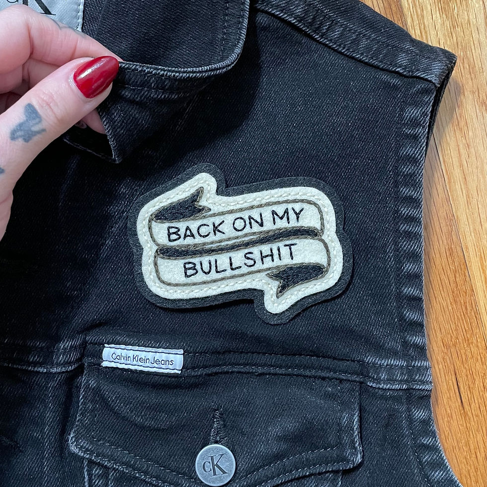 Thumbnail: ‘Back On My Bullsh*t’ banner patch