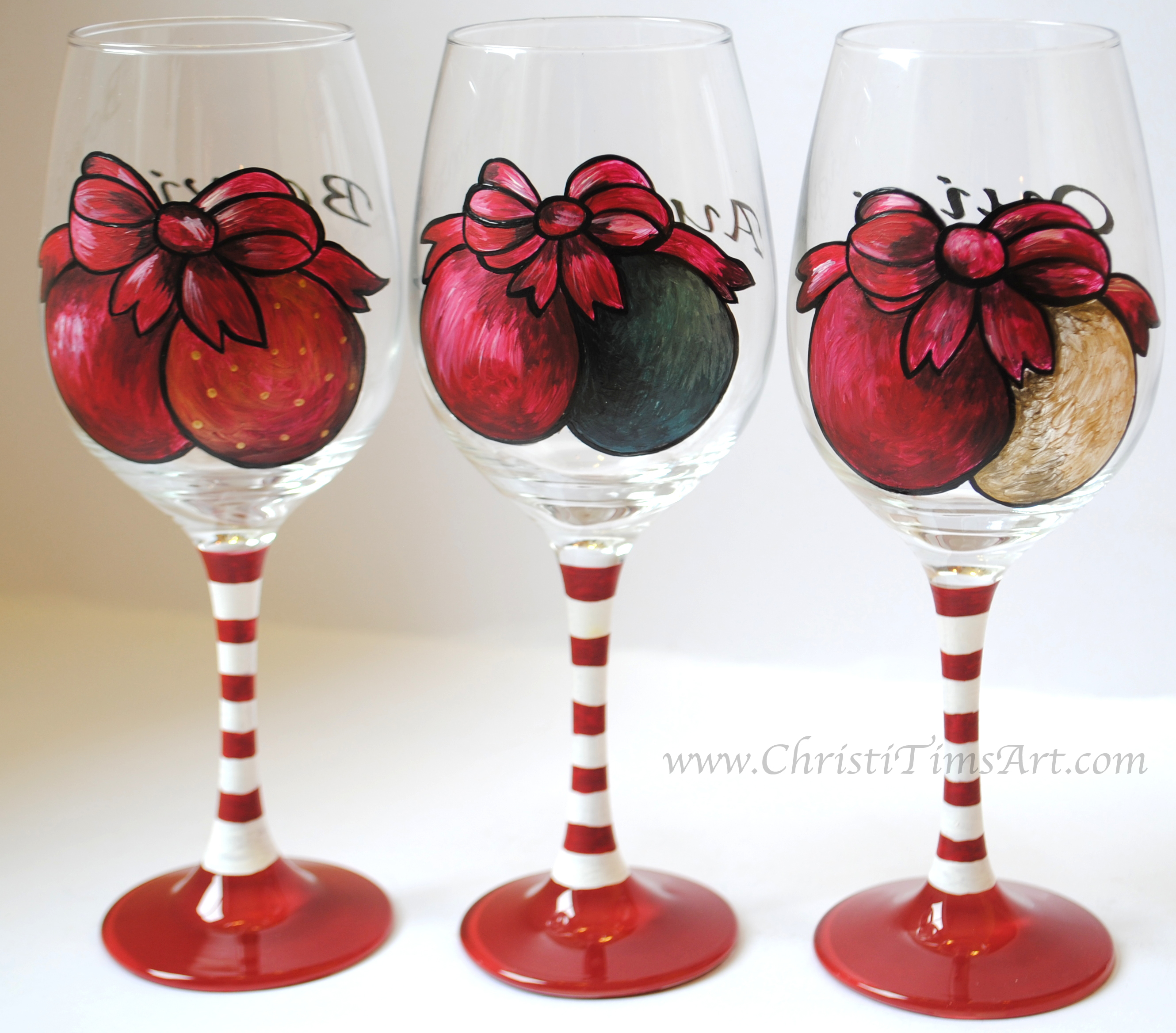 Christmas wineglass party