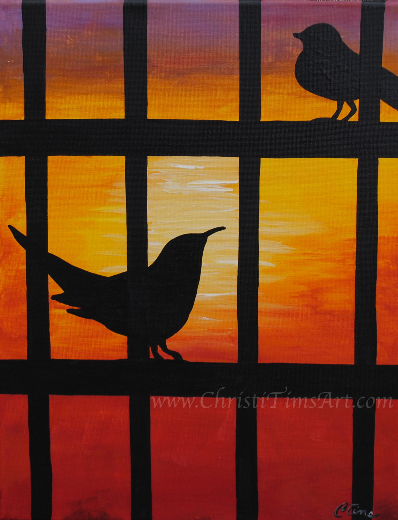 Birds on a Trellis by Christi Tims