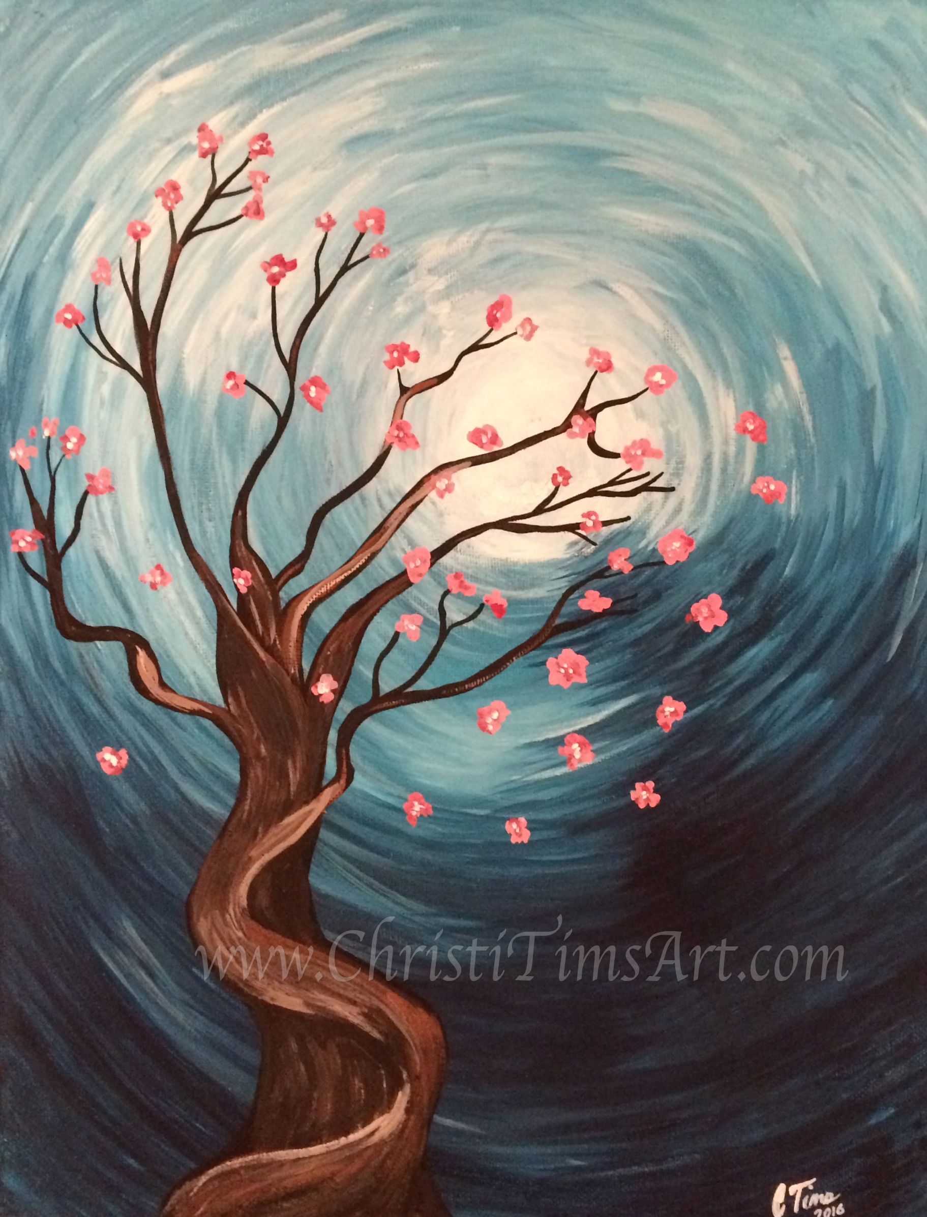 Cherry Blossom Tree Christi Tims Art