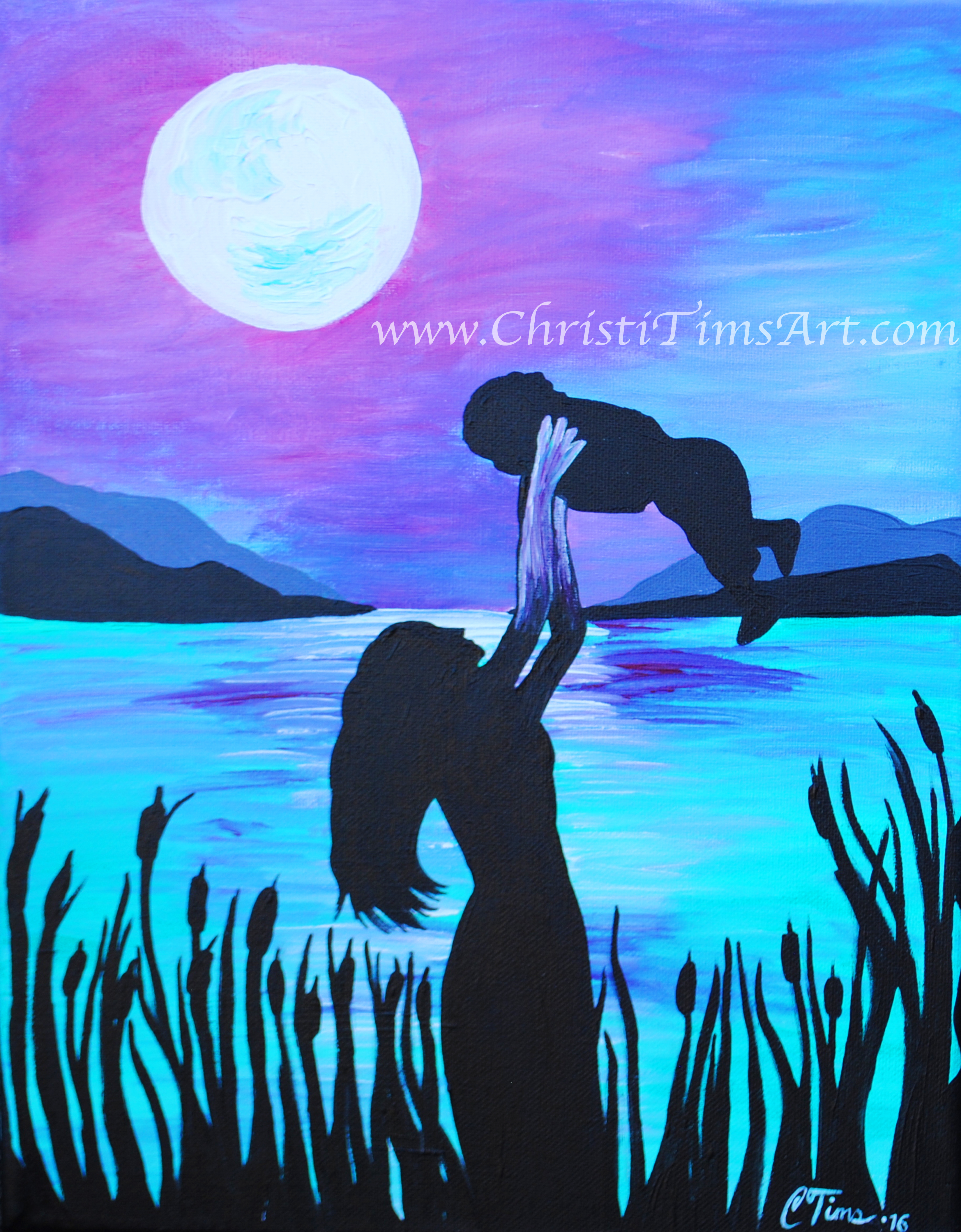 Mother and child painting Christi Ti