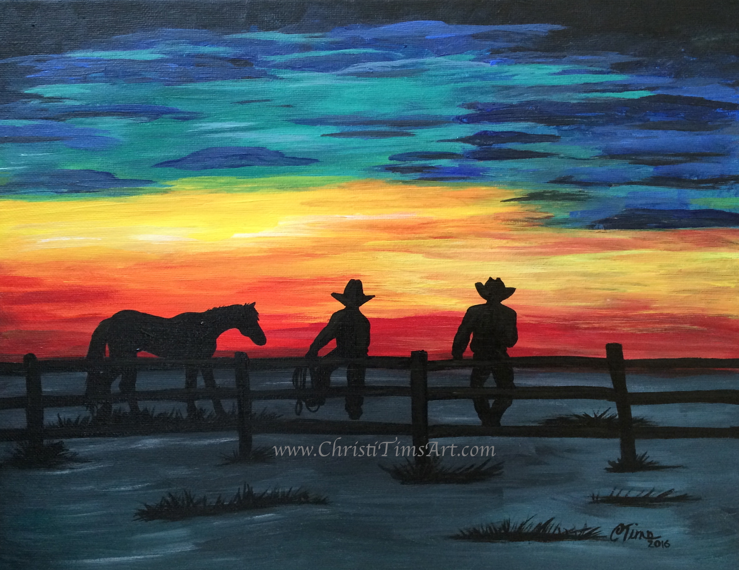 Alberta Sunset Christi Tims Art