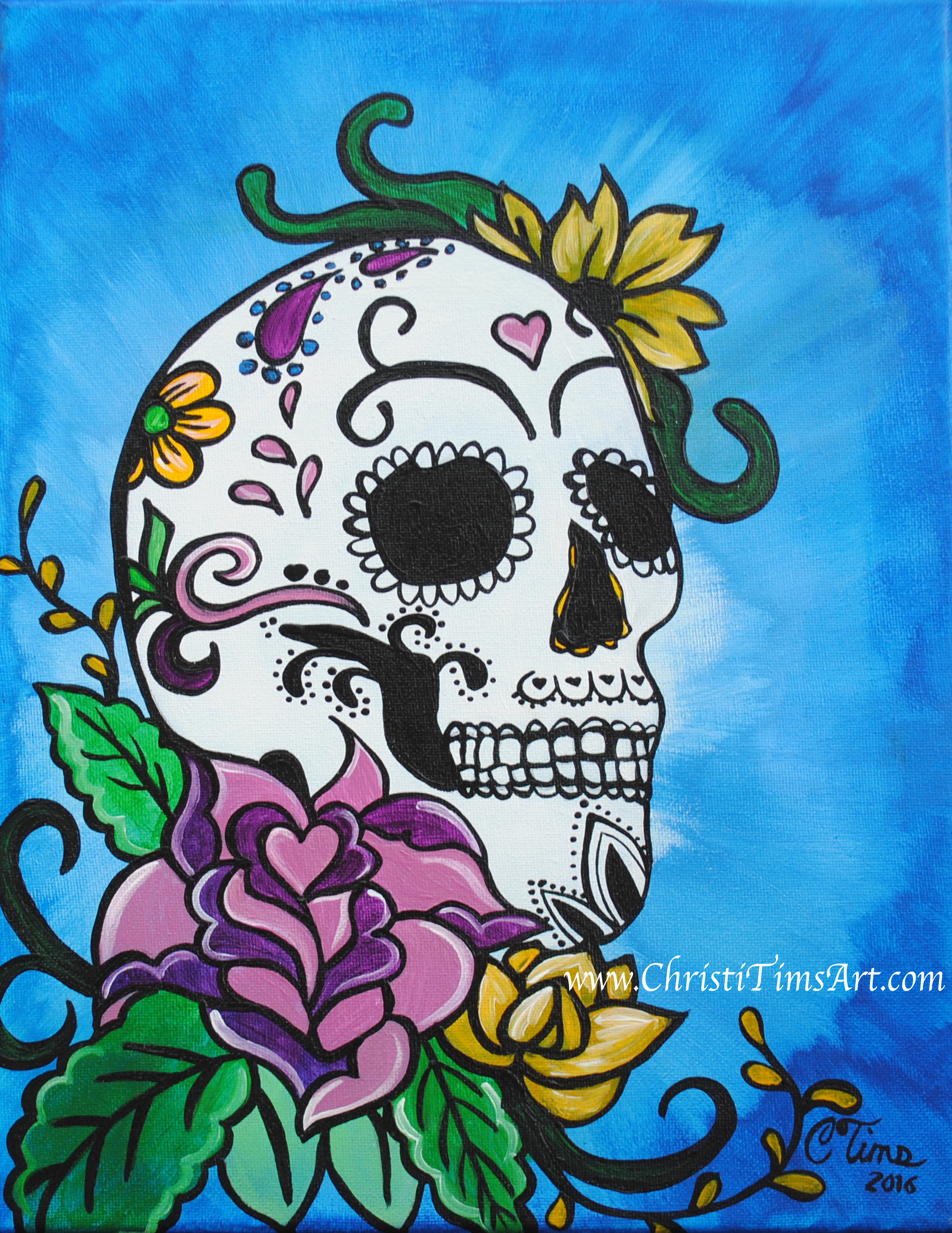 Sugar Skull Christi Tims Art