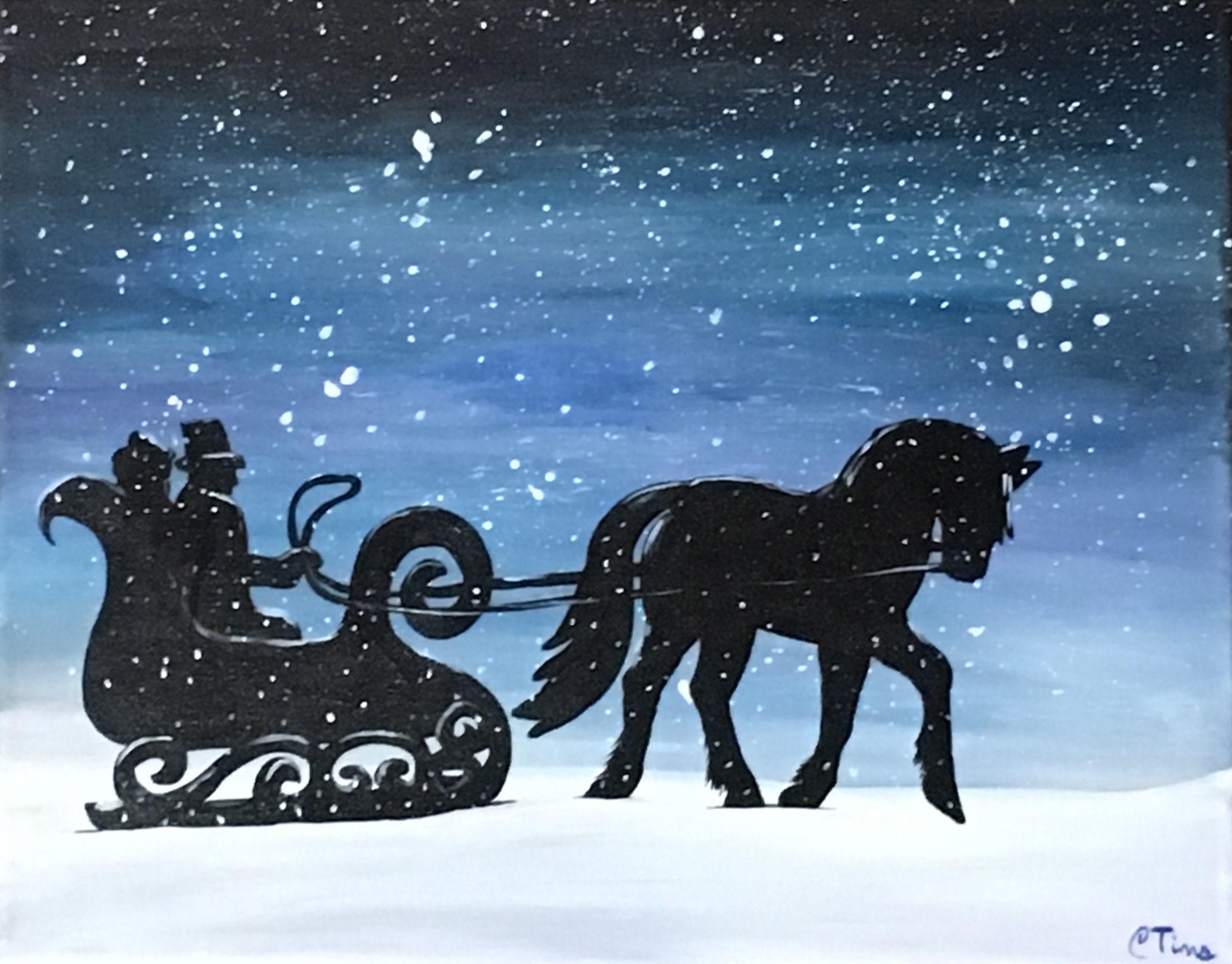 Sleigh by Christi Tims Art