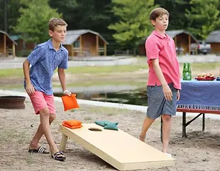 Bean Bag Toss and Snake and Ladder lawn games for events